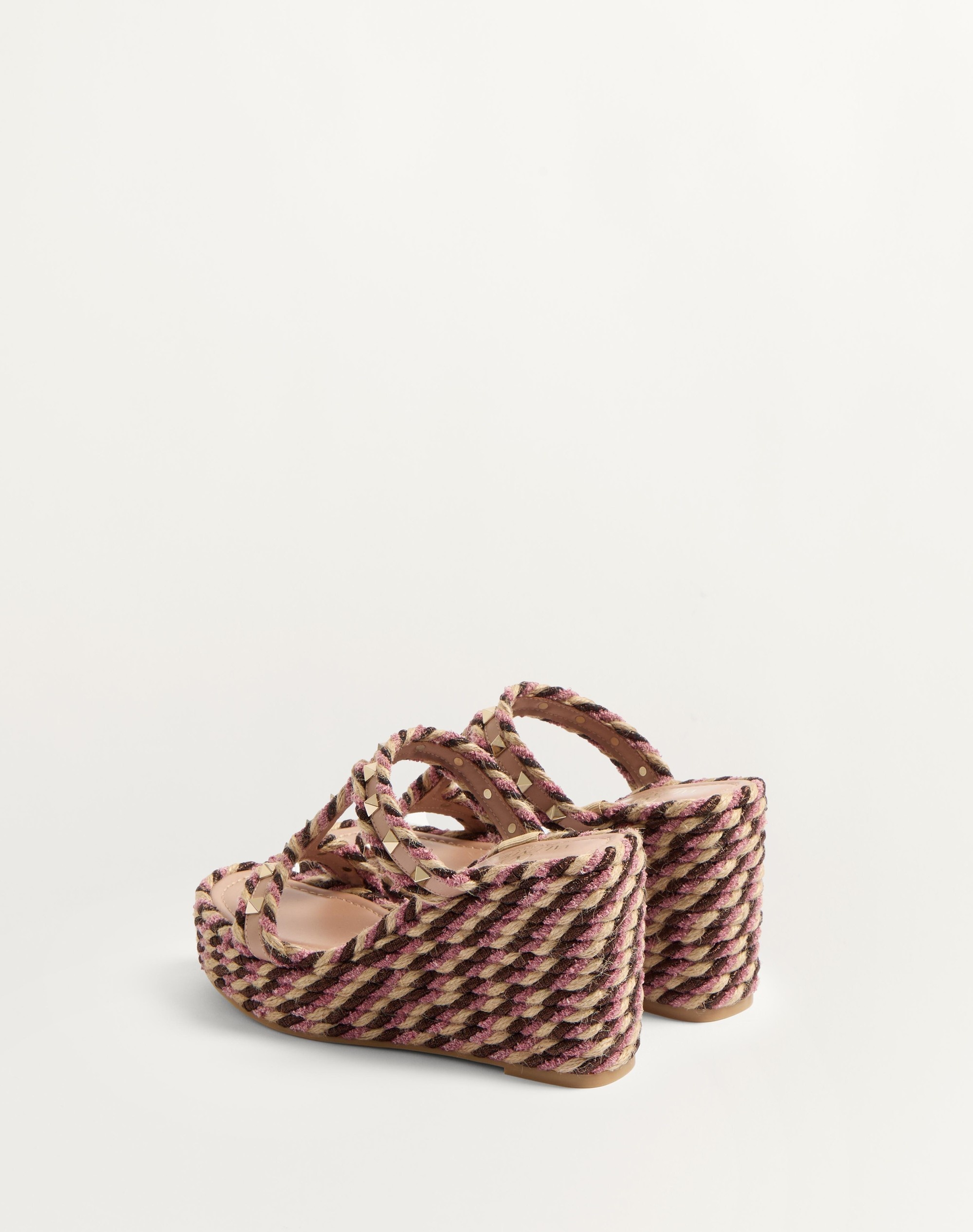 ROCKSTUD WEDGE IN CALFSKIN 90MM - 5