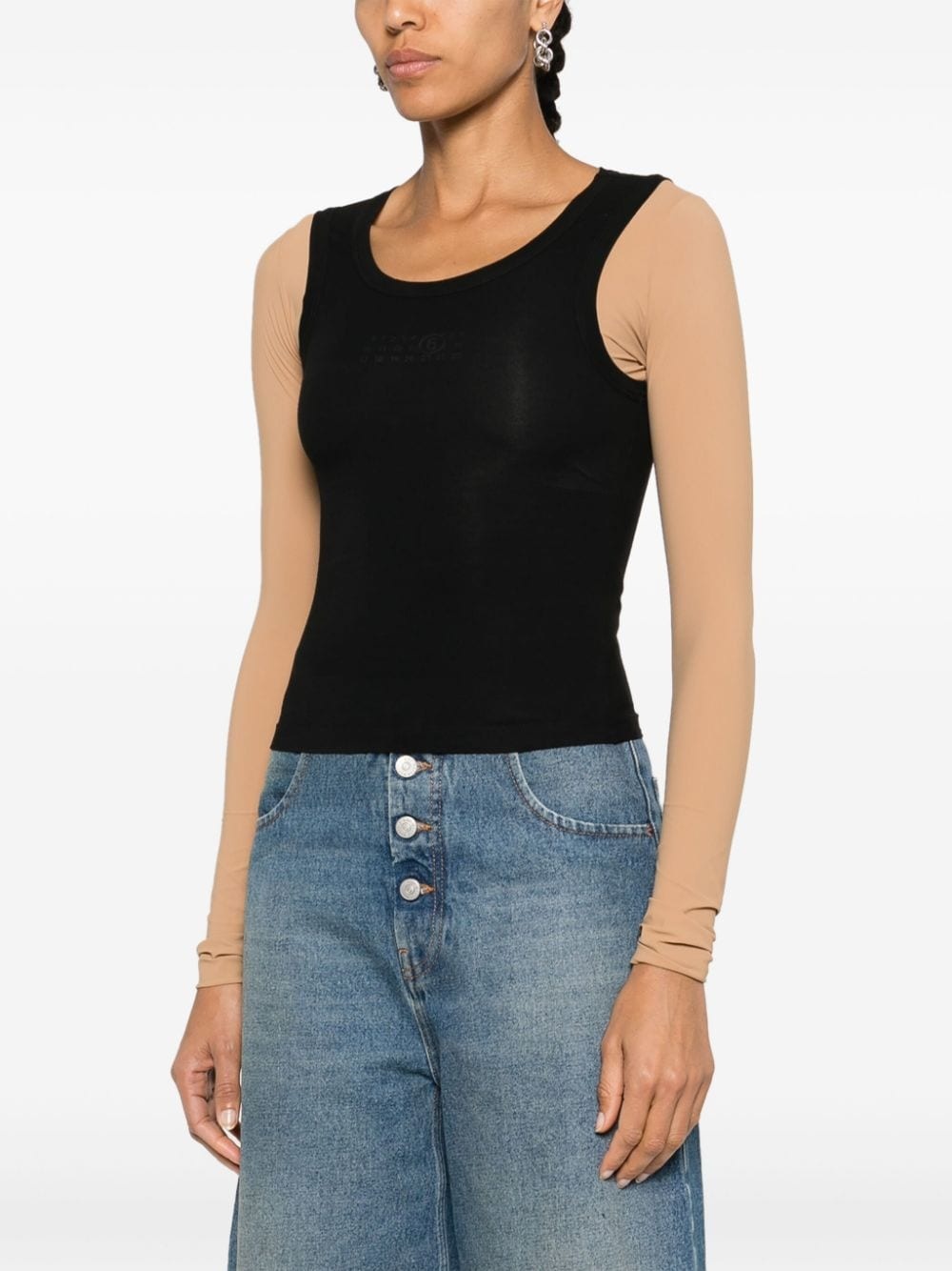 numbers-motif layered top - 3