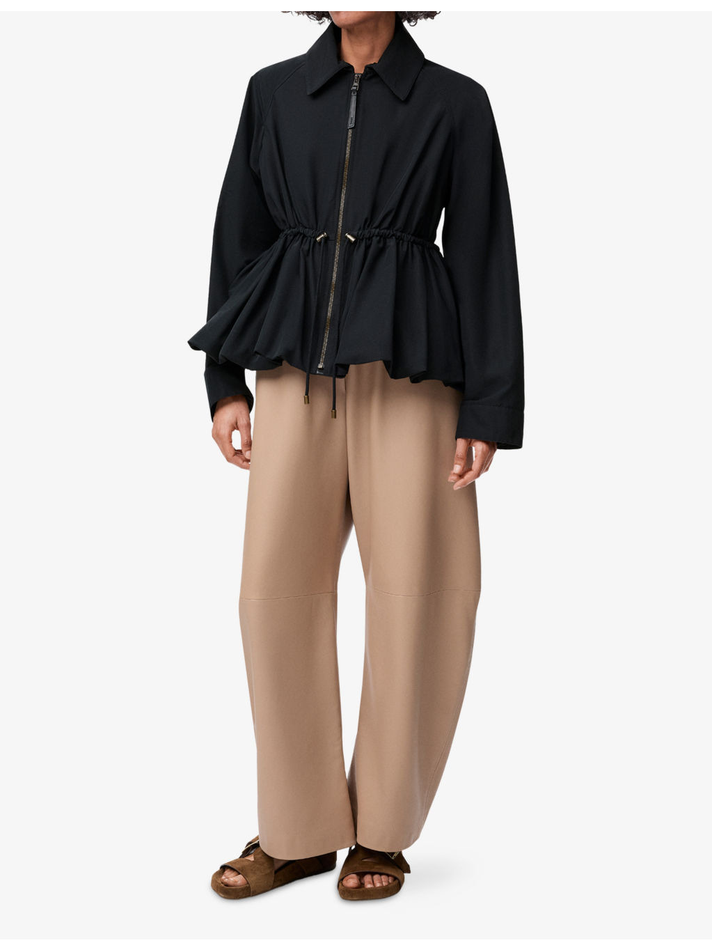 Drawstring-Waist Cotton-Blend Jacket - 2