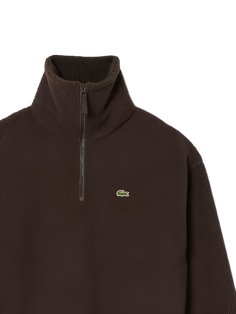LACOSTE ribbed half-zip sweater outlook
