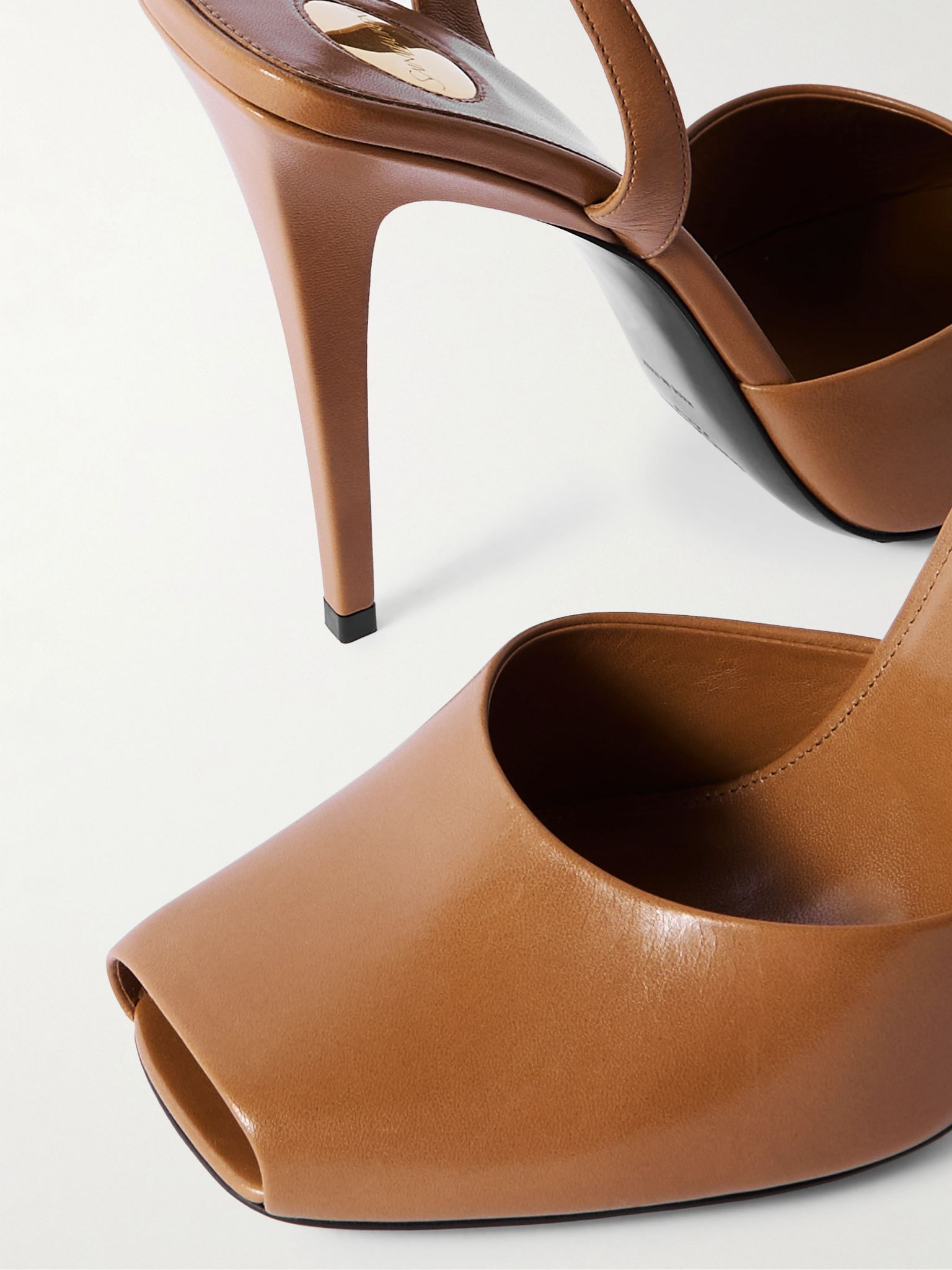 La Scandale leather sandals Light brown - 4