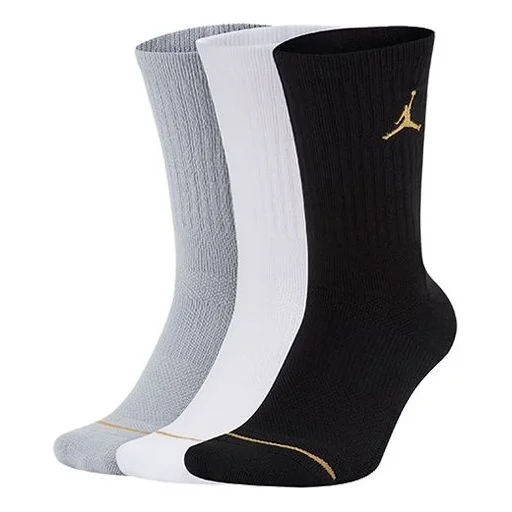 Air Jordan Everyday Max Basketball Socks For Men 3 Pairs 'Gray White Black' SX5545-915 - 1