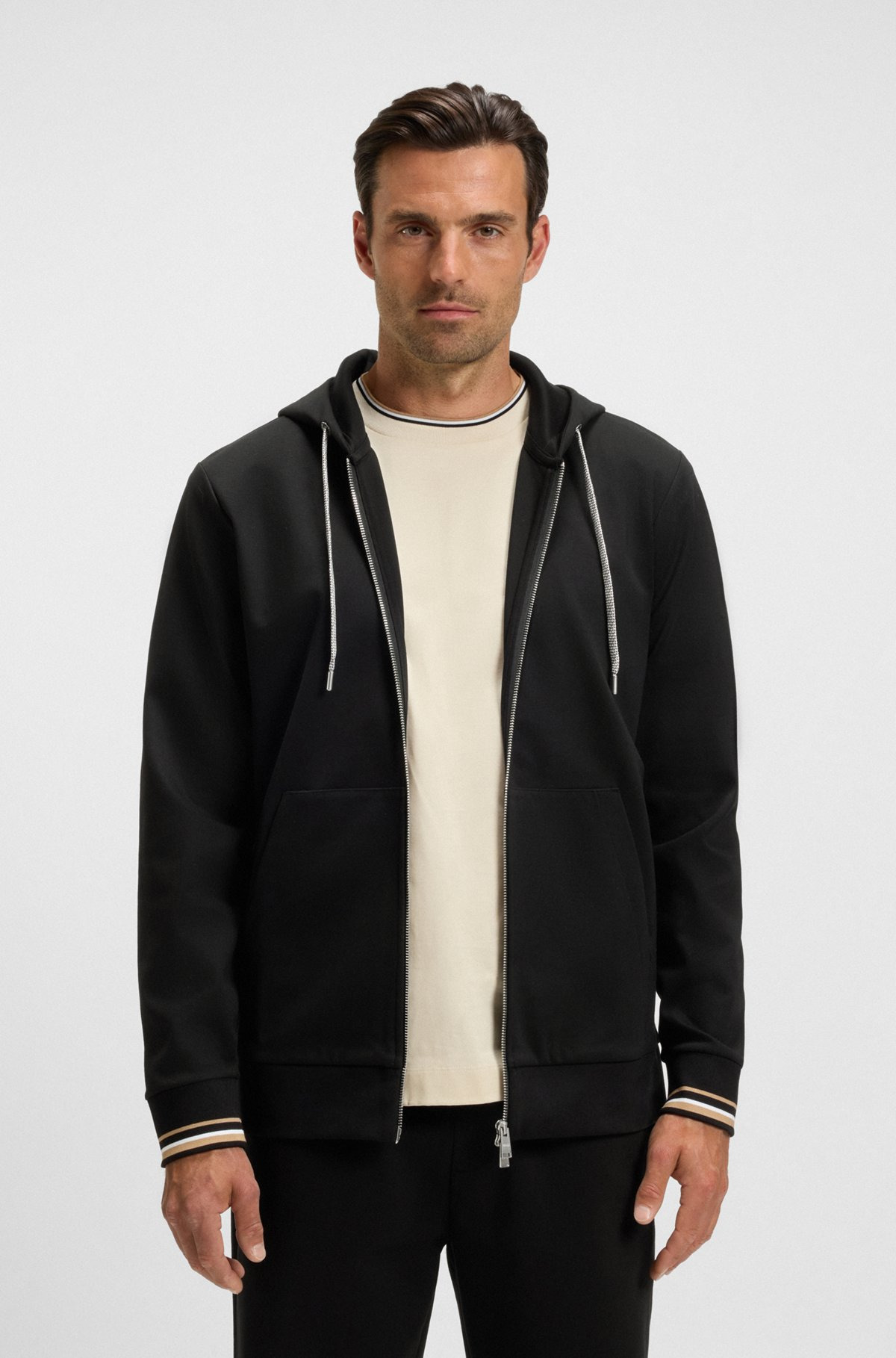 ZIP-UP HOODIE WITH PATTERNED DRAWCORDS - 2