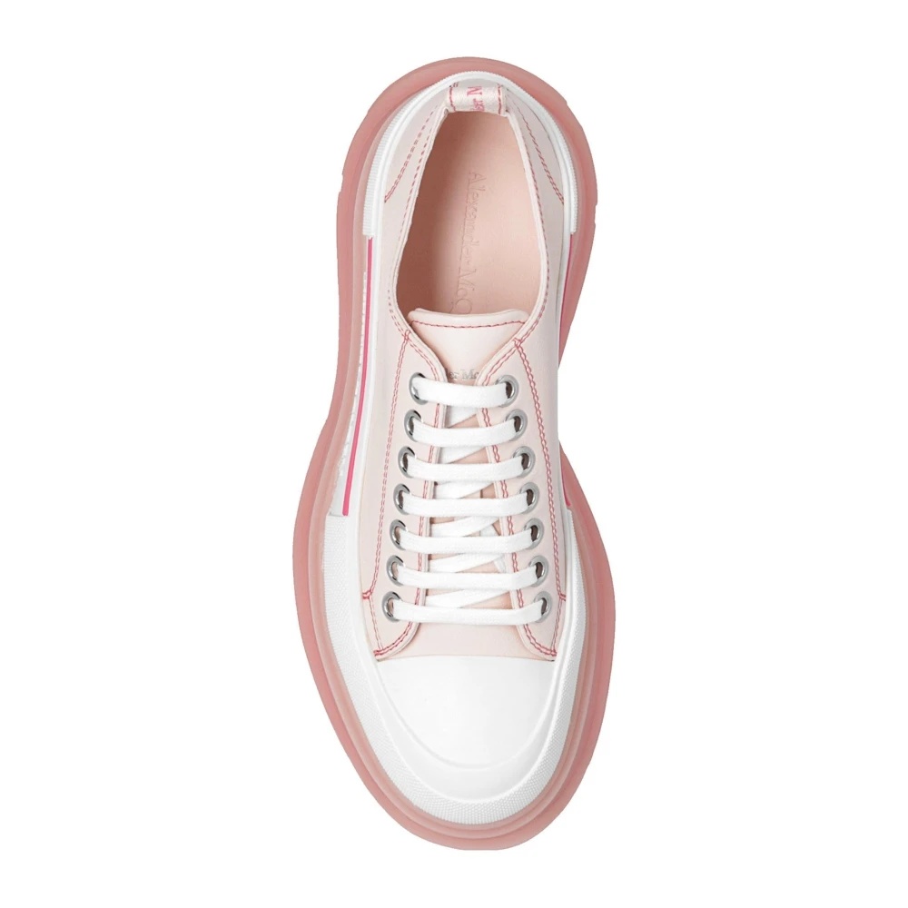 LEATHER SNEAKERS WITH RELIEF LOGO DETAIL - 4