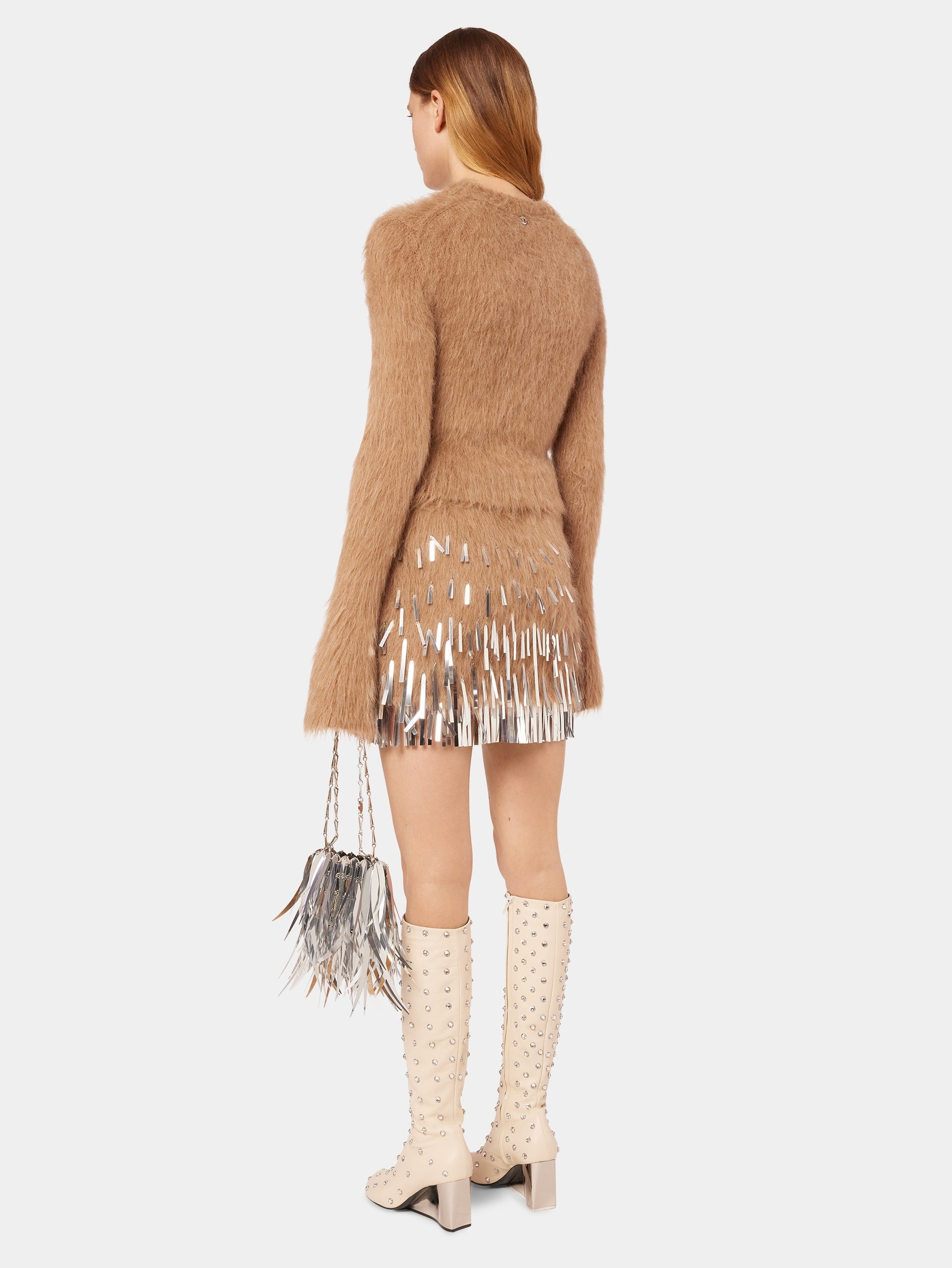 MINI SKIRT IN ALPACA WITH ASSEMBLAGE - 5