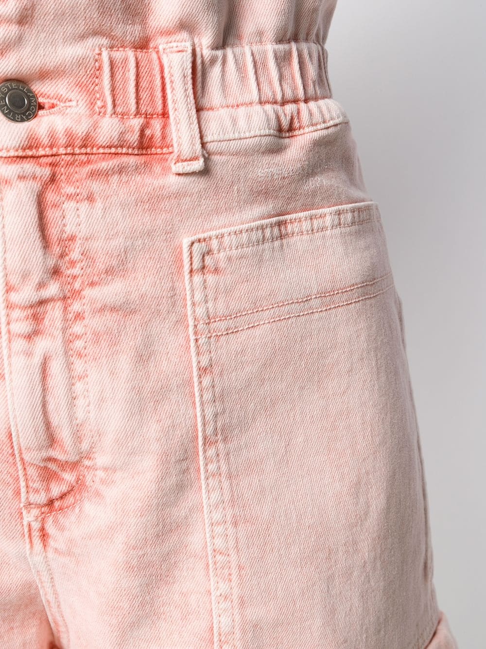 distressed high-rise denim shorts - 5