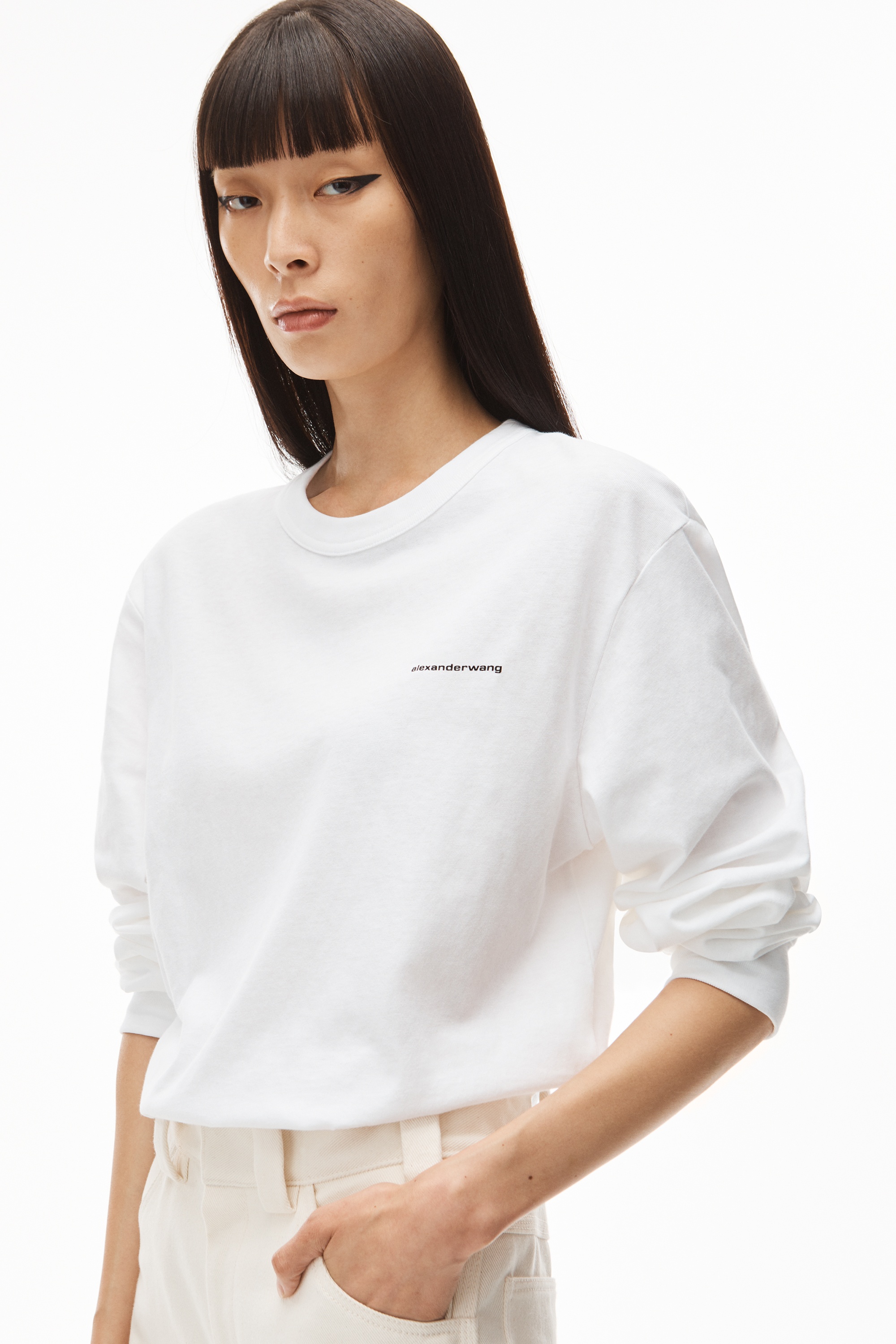 LONG-SLEEVE TEE IN HIGH TWIST JERSEY - 3