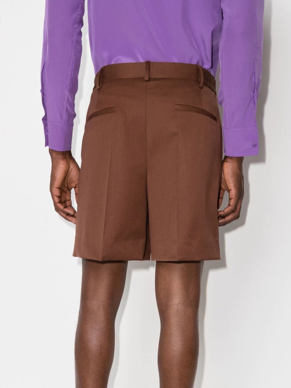 tailored high-waisted shorts - 3