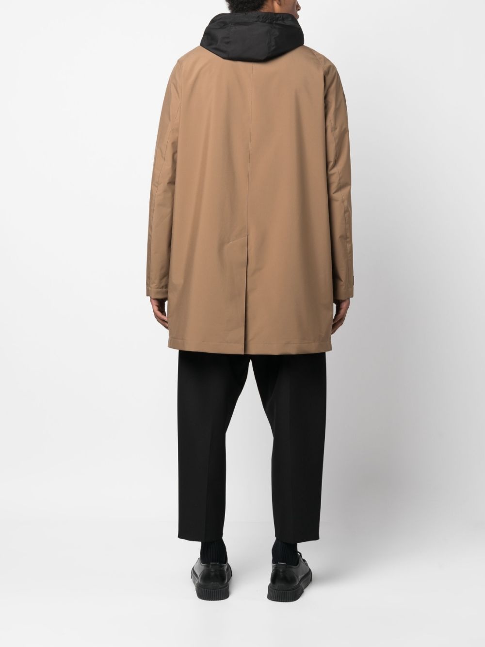 long-sleeve hooded raincoat - 4