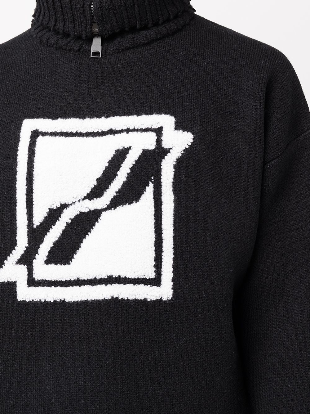 logo-intarsia roll-neck jumper - 6