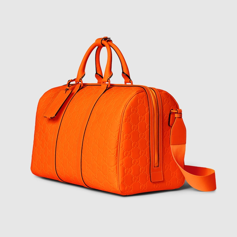 GUCCI GG rubber-effect medium duffle bag outlook