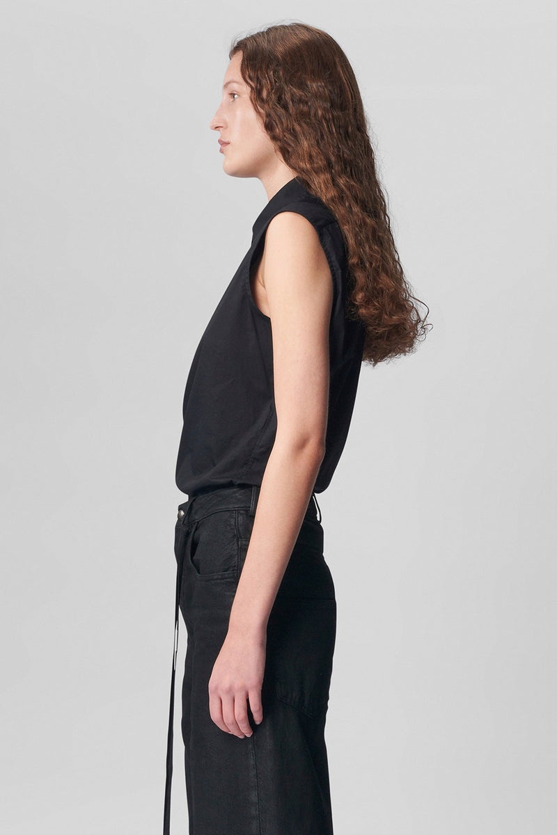Desiree Sleeveless Cropped Standard Shirt - 2
