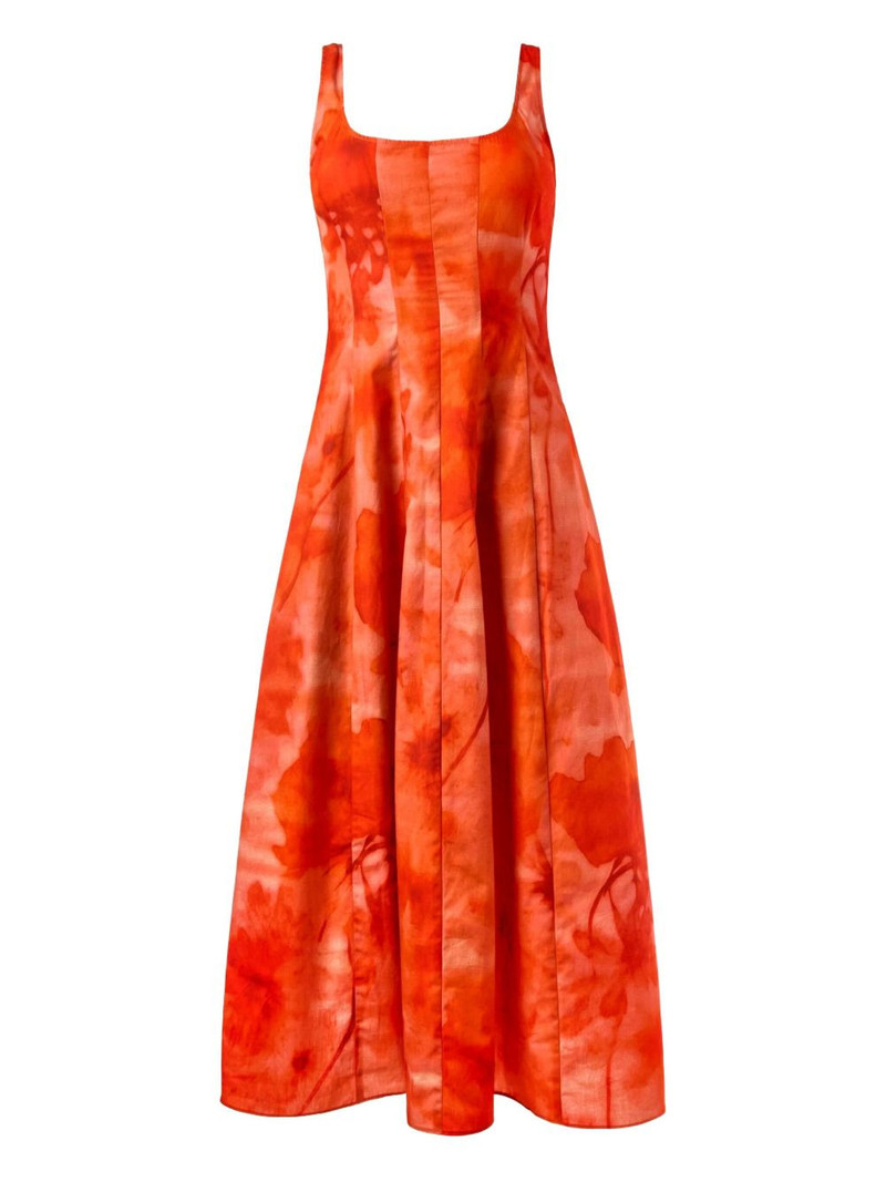 darted-seams print midi dress 1