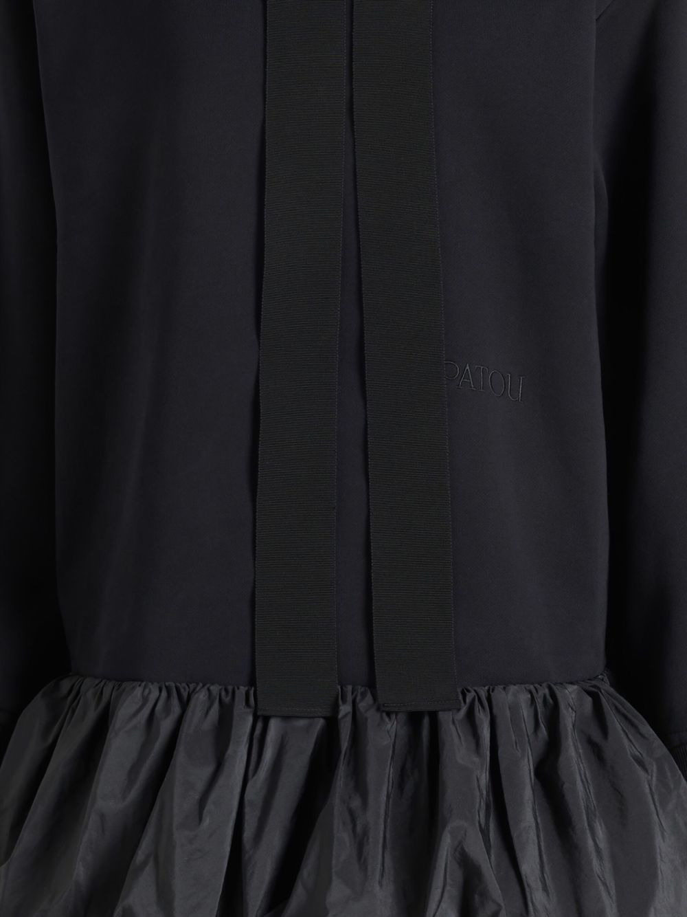 ruffle-hem hoodie midi dress - 2