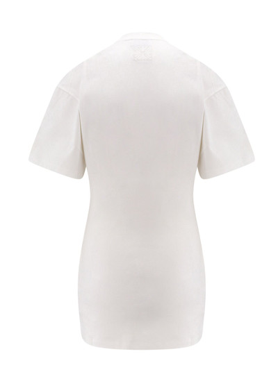 Off-White Cotton t-shirt with frontal knotted detail outlook