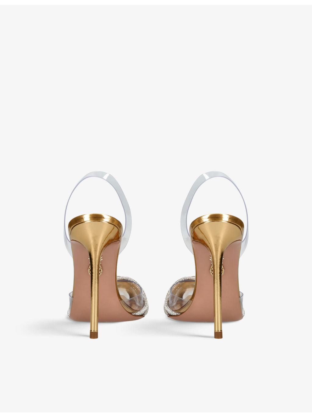 Gatsby 105 crystal-embellished leather and PVC slingback courts - 4