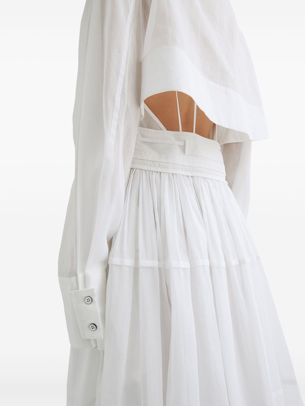 cut-out shirt dress - 4