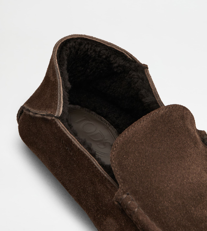 SLIPPER LOAFERS IN SUEDE - BROWN 6