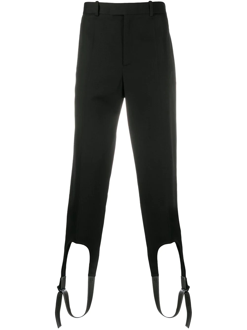 leather strap trousers - 1