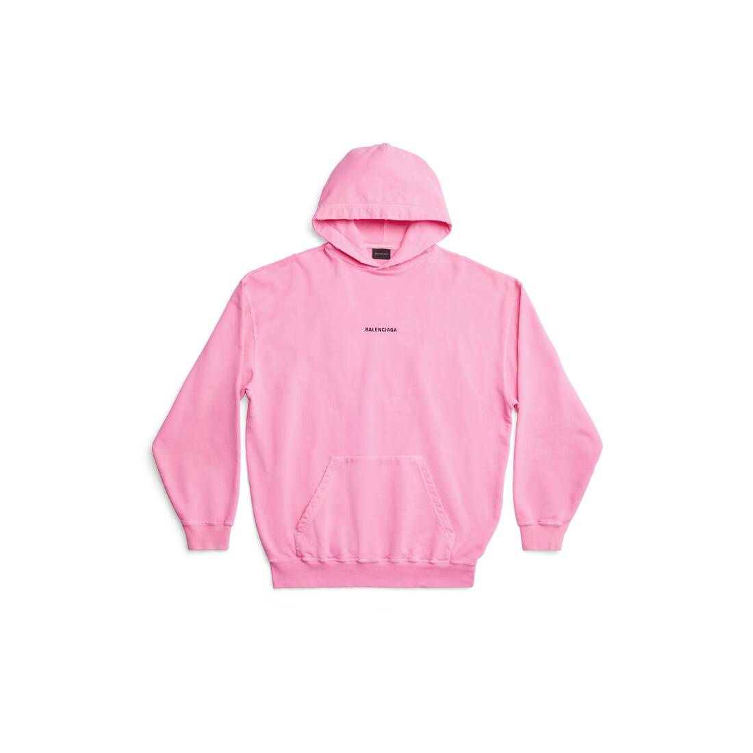 Women's Balenciaga Back Hoodie Medium Fit in Fluo Pink - 1