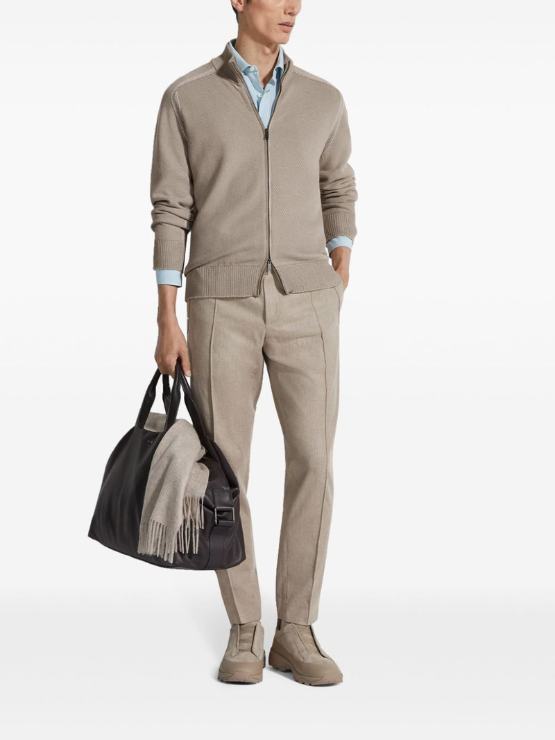 ZEGNA LIGHT TAUPE 15MILMIL15 WOOL JOGGERS outlook