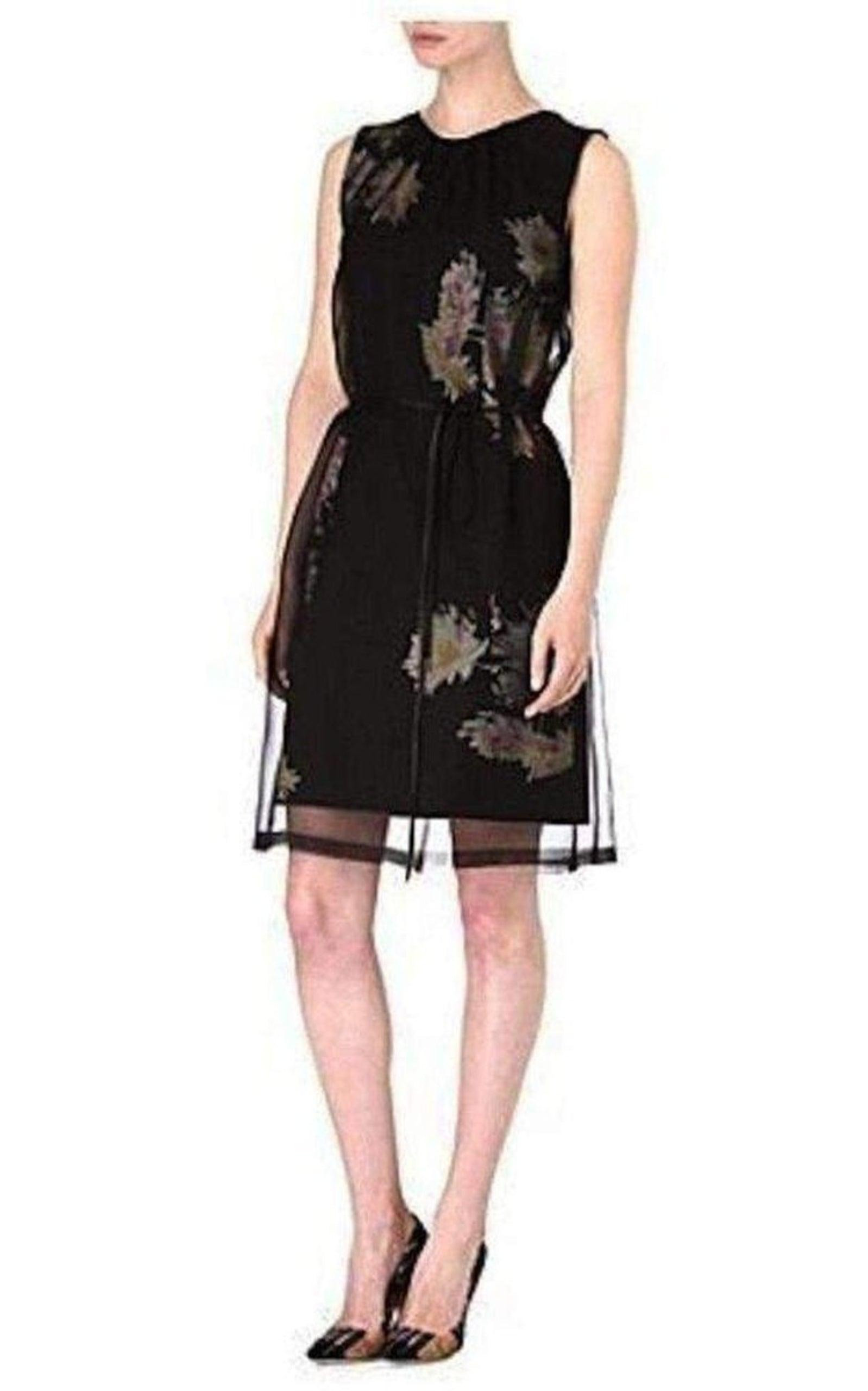 Organza Overlay Floral Silk-blend Dress - 2