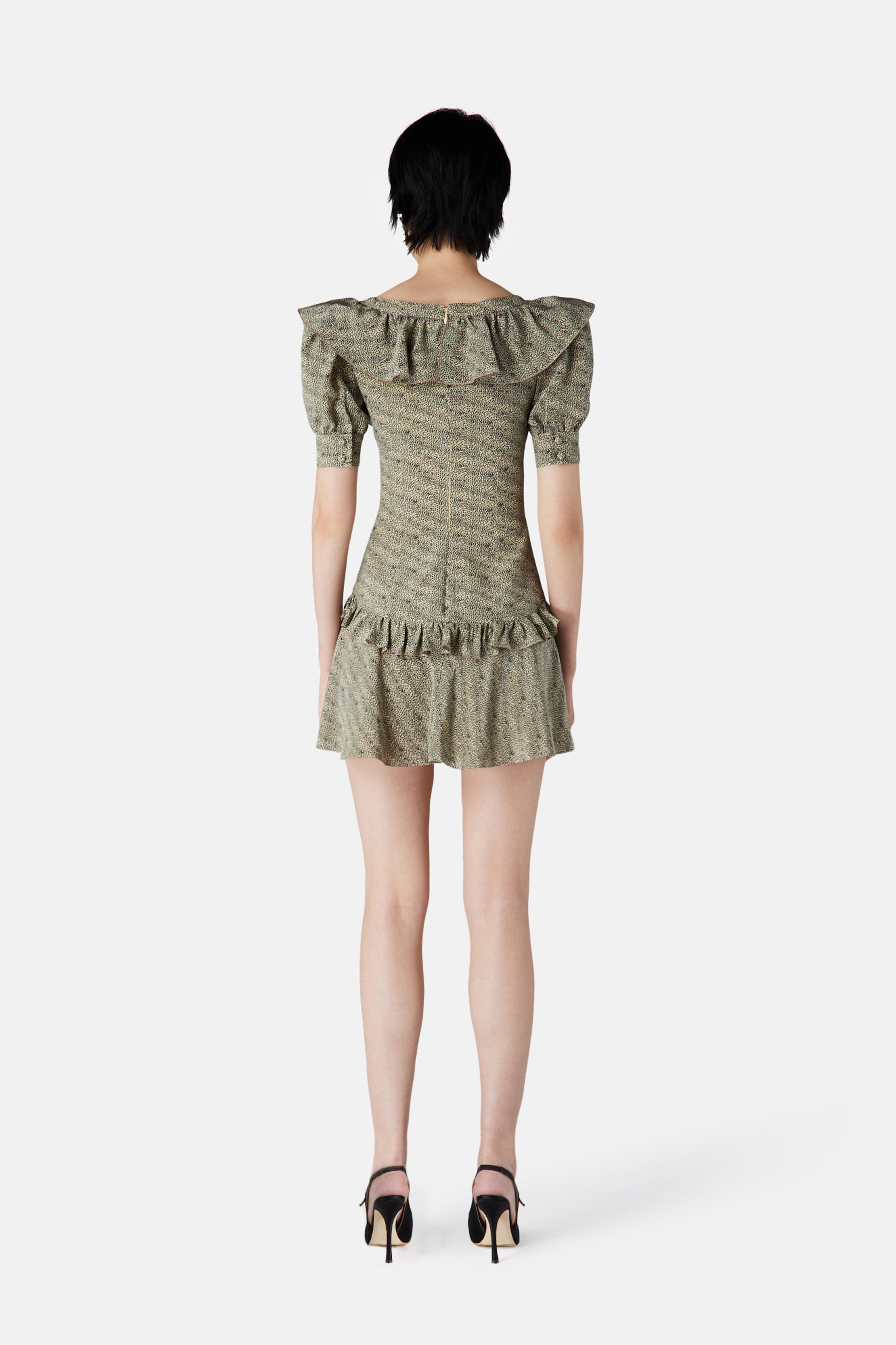 SMALL LEOPARD PRINT MINI DRESS - 4