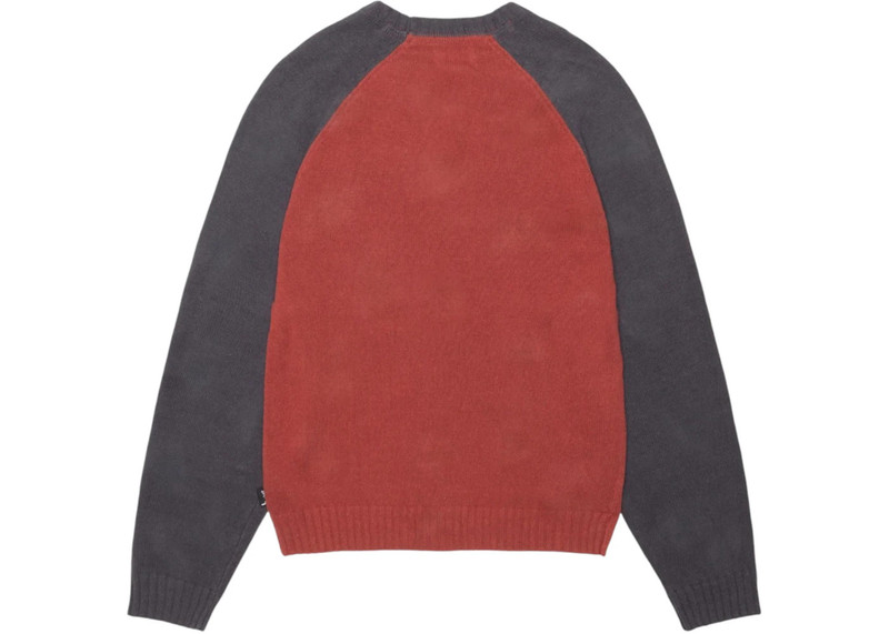 Stüssy Stussy Colorblocked Raglan Knit Crew Brick outlook