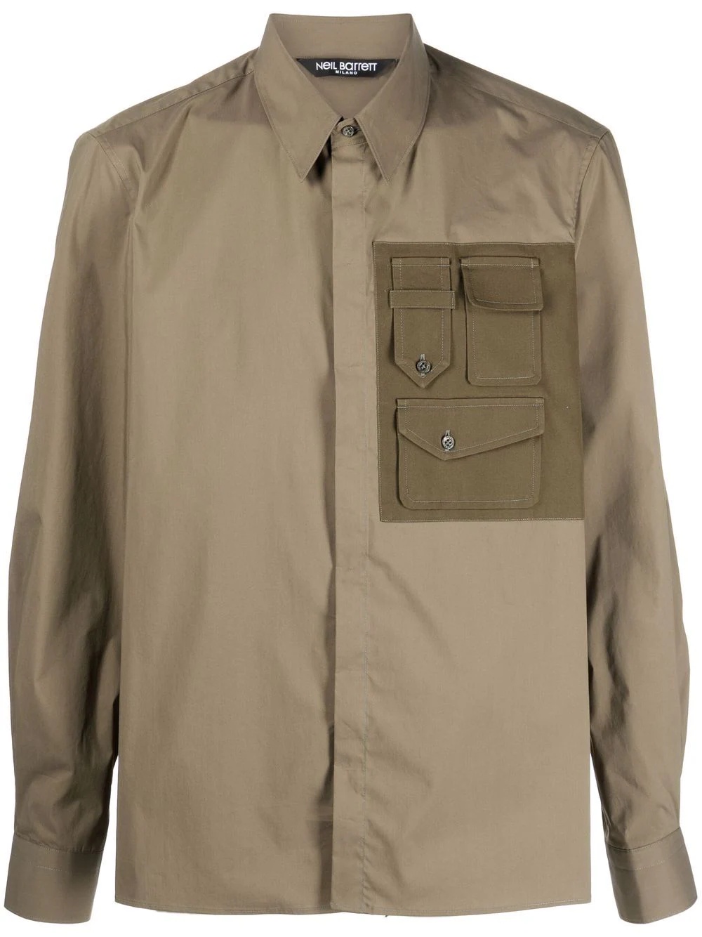 chest flap pockets shirt - 1