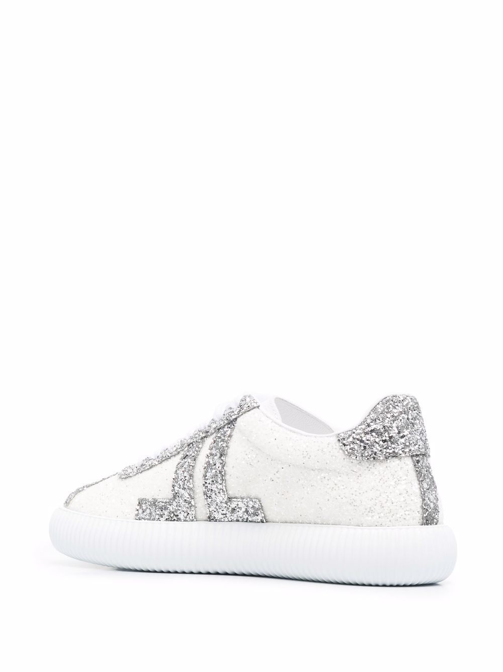 glittered low-top sneakers - 3