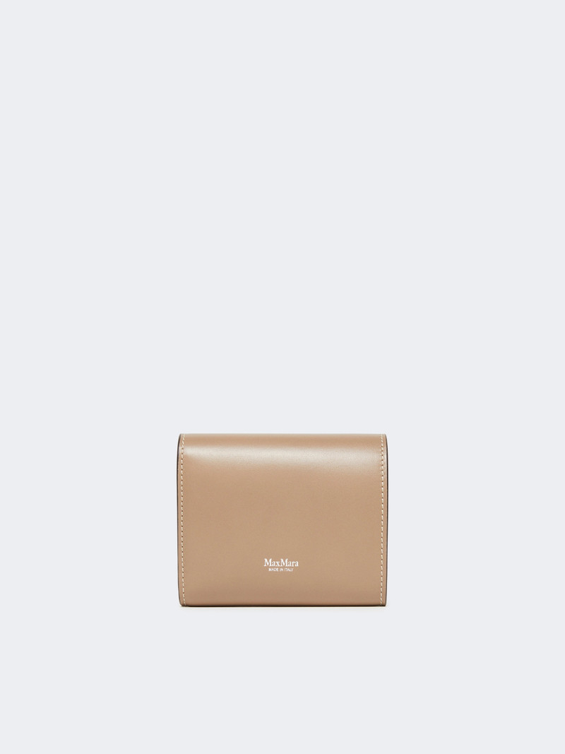 Max Mara COMPACTWALLET Leather purse - MUD outlook