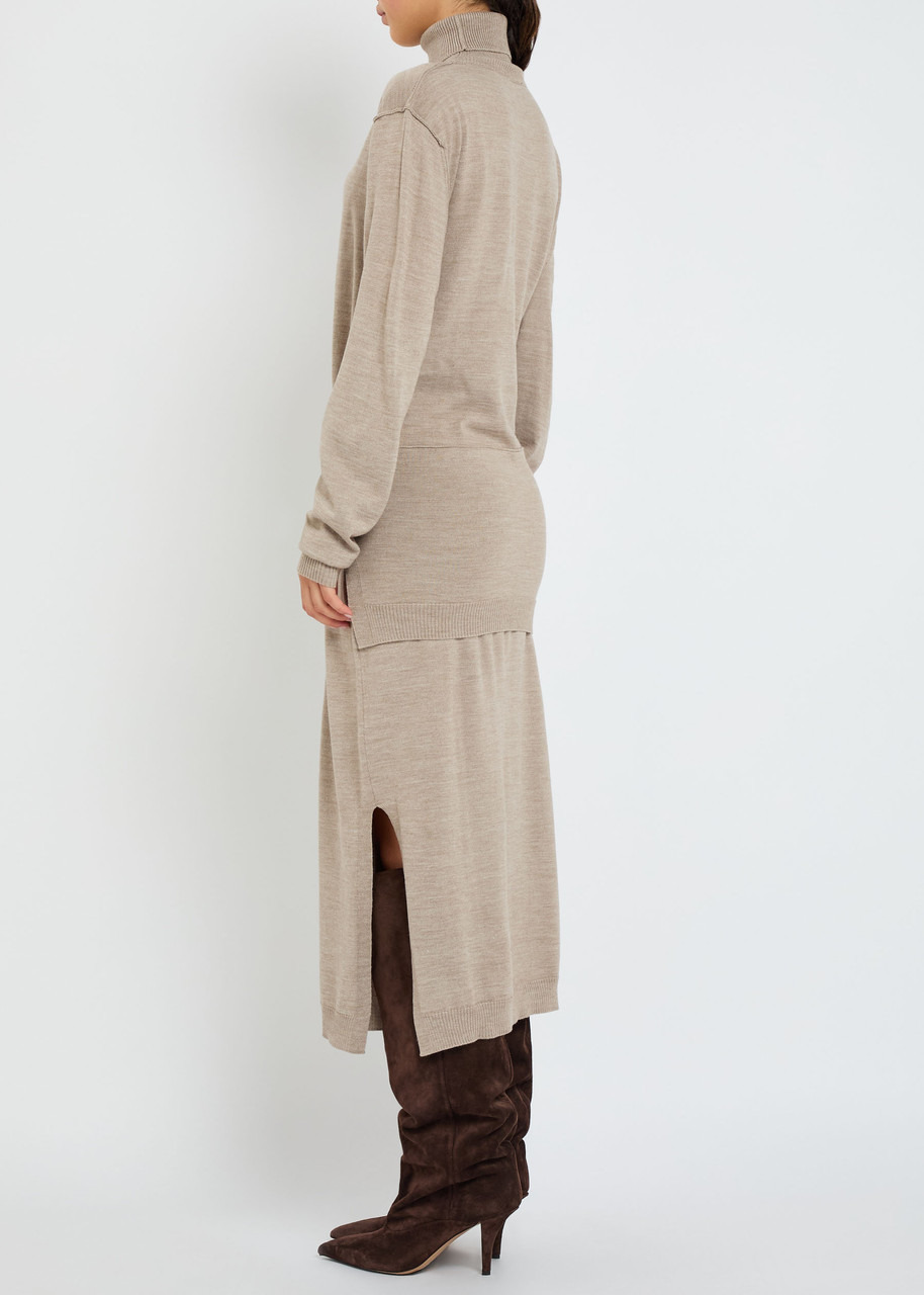 Lemaire Trompe L'oeil Jumper-effect Knit Midi Dress - 3