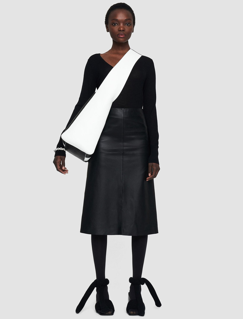 JOSEPH Nappa Leather Sidena Skirt outlook
