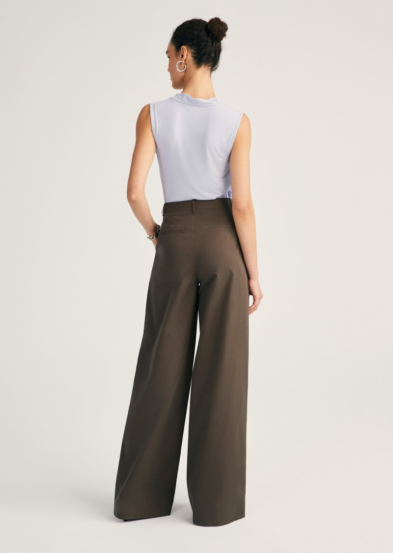 DEREK LAM 10 CROSBY JULIANA WIDE LEG PLEAT FRONT TROUSER outlook