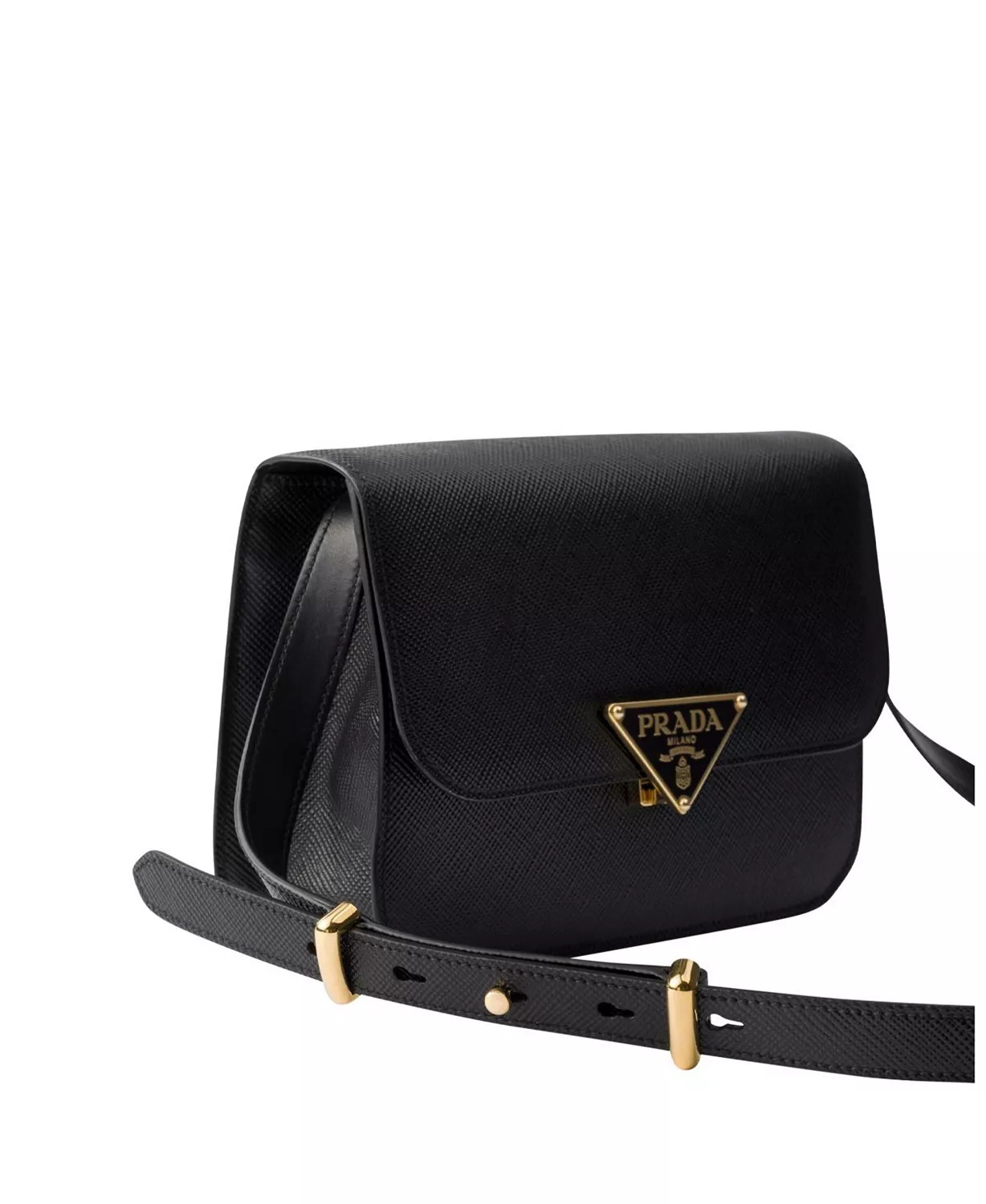 Saffiano Leather Flap Shoulder Bag - 5
