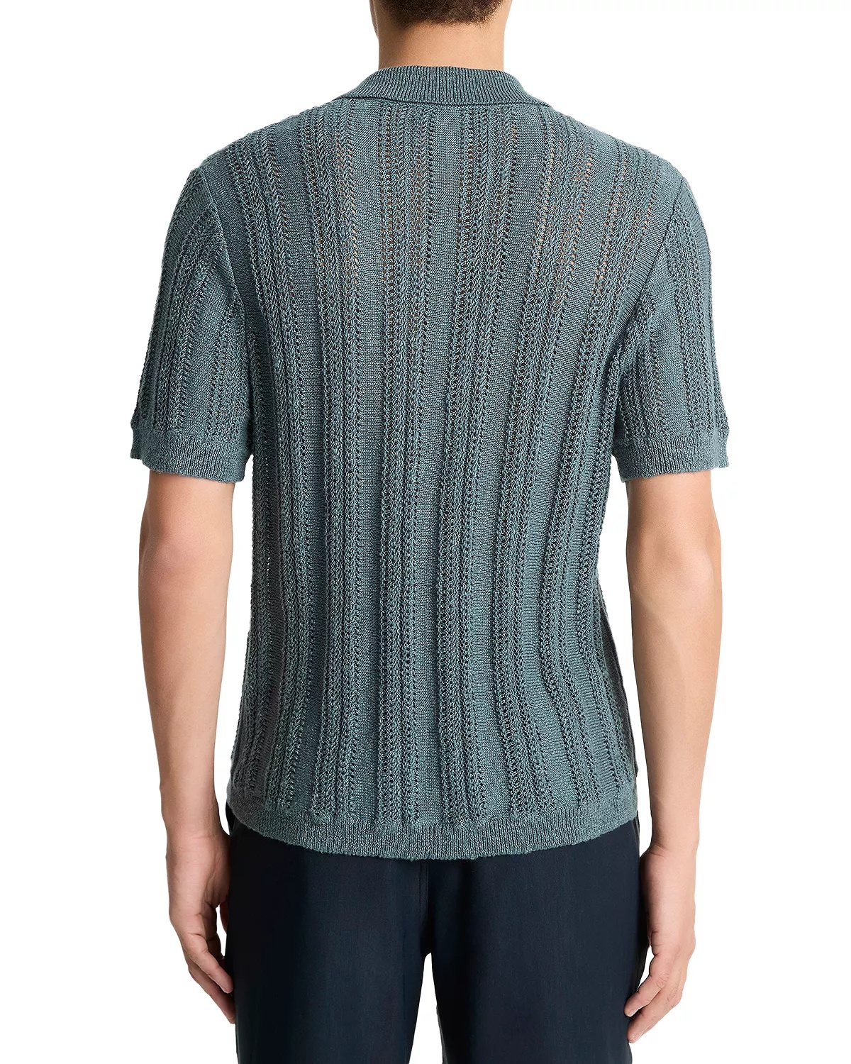 Regular Fit Short Sleeve Knit Cabana Shirt - 3