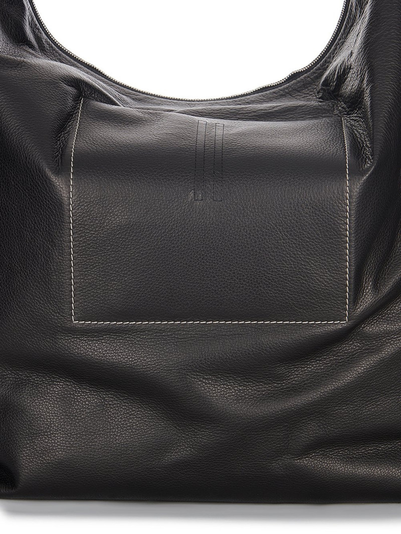 contrast-stitch leather shoulder bag 8
