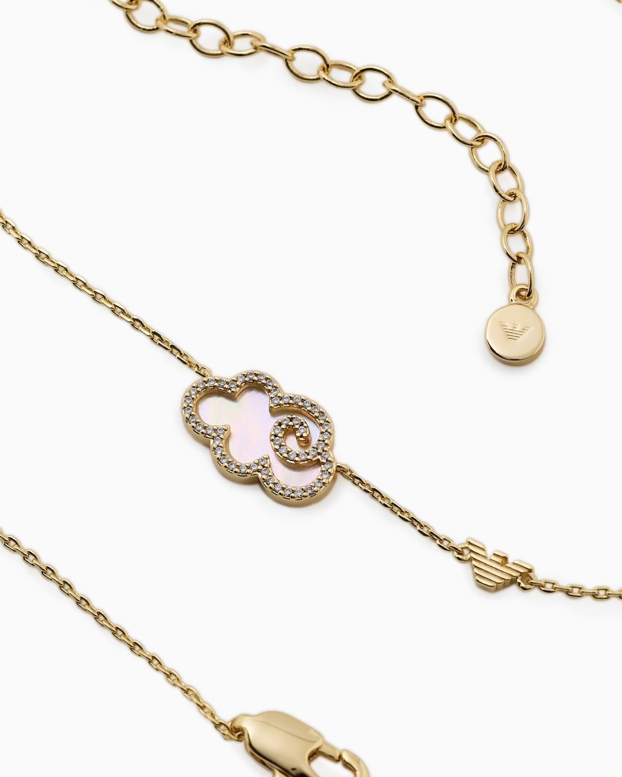 GOLD-TONE BRASS PENDANT NECKLACE - 3