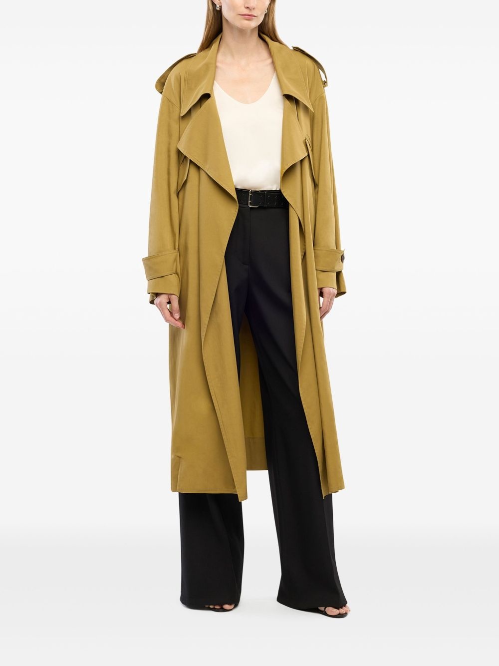 belted trench coat - 2