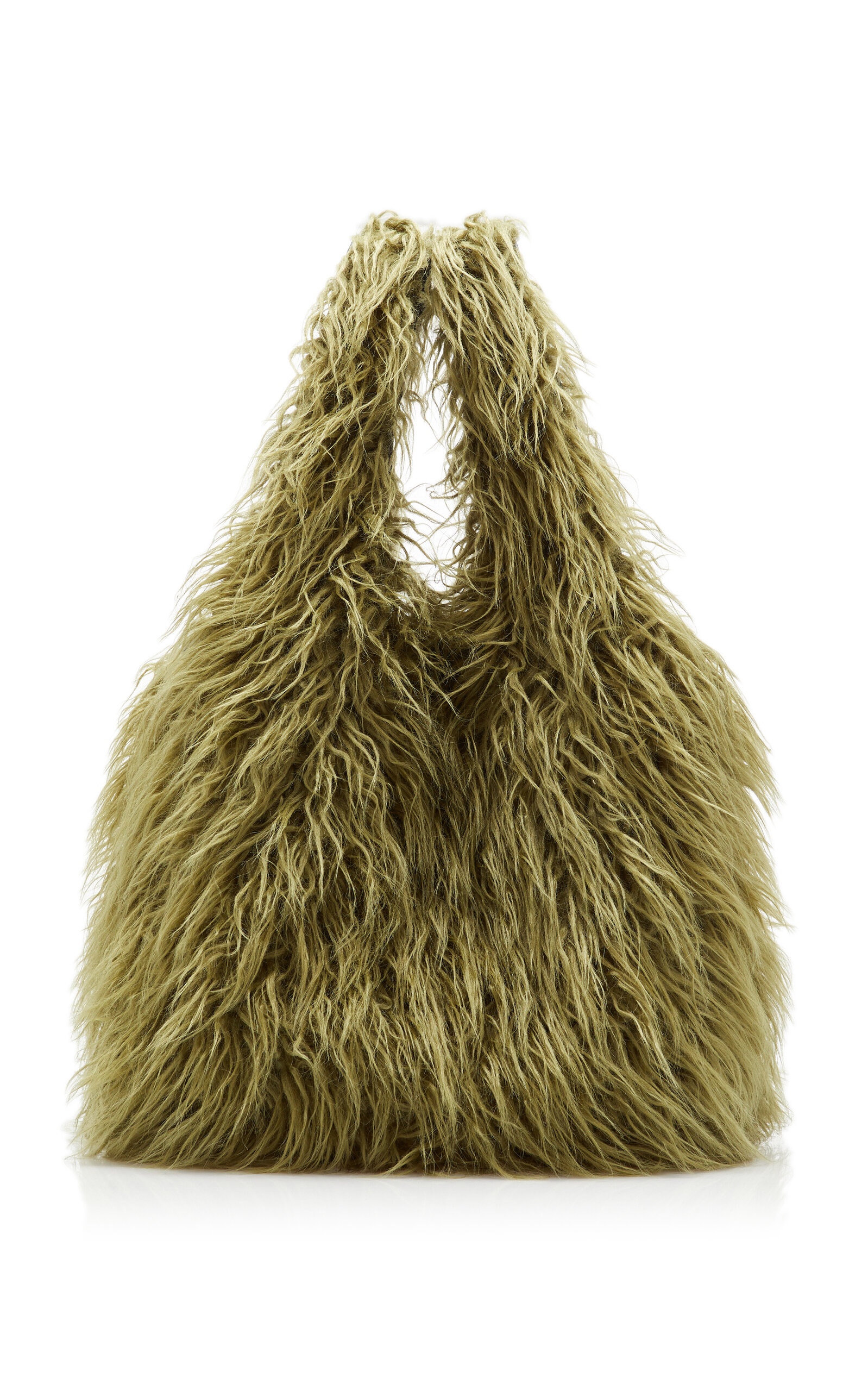 Faux Fur Tote green - 4