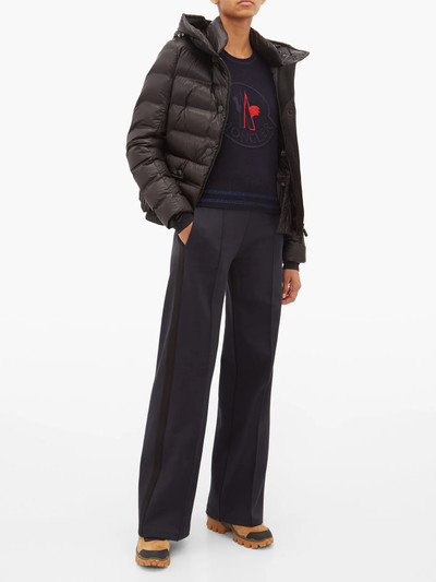 Moncler Logo-embroidered wool-blend sweater outlook