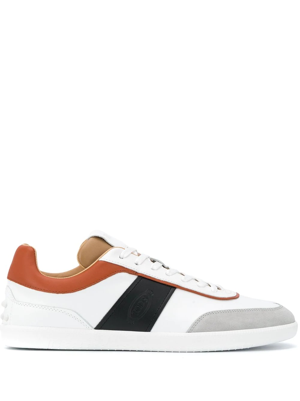 panelled low-top sneakers - 1