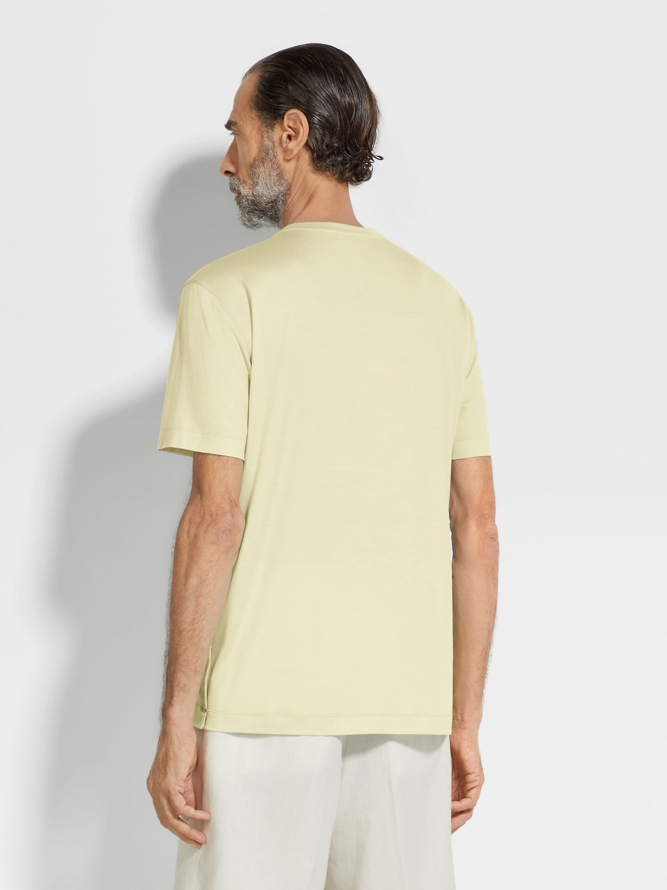 LIGHT YELLOW VELLUS AUREUM T-SHIRT - 5
