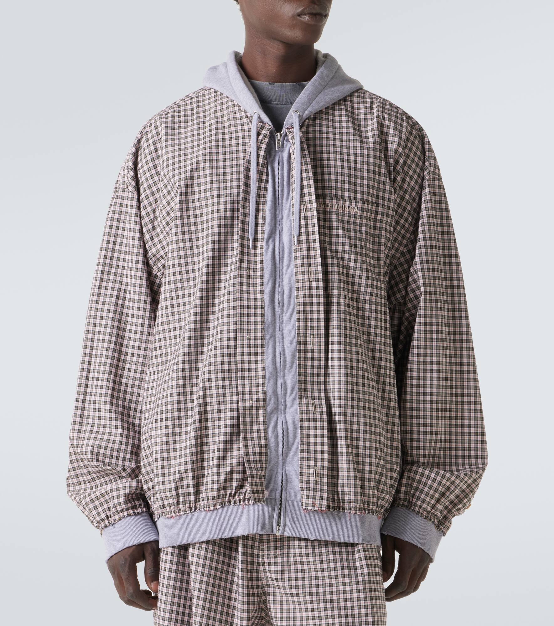 Checked cotton poplin jacket - 3