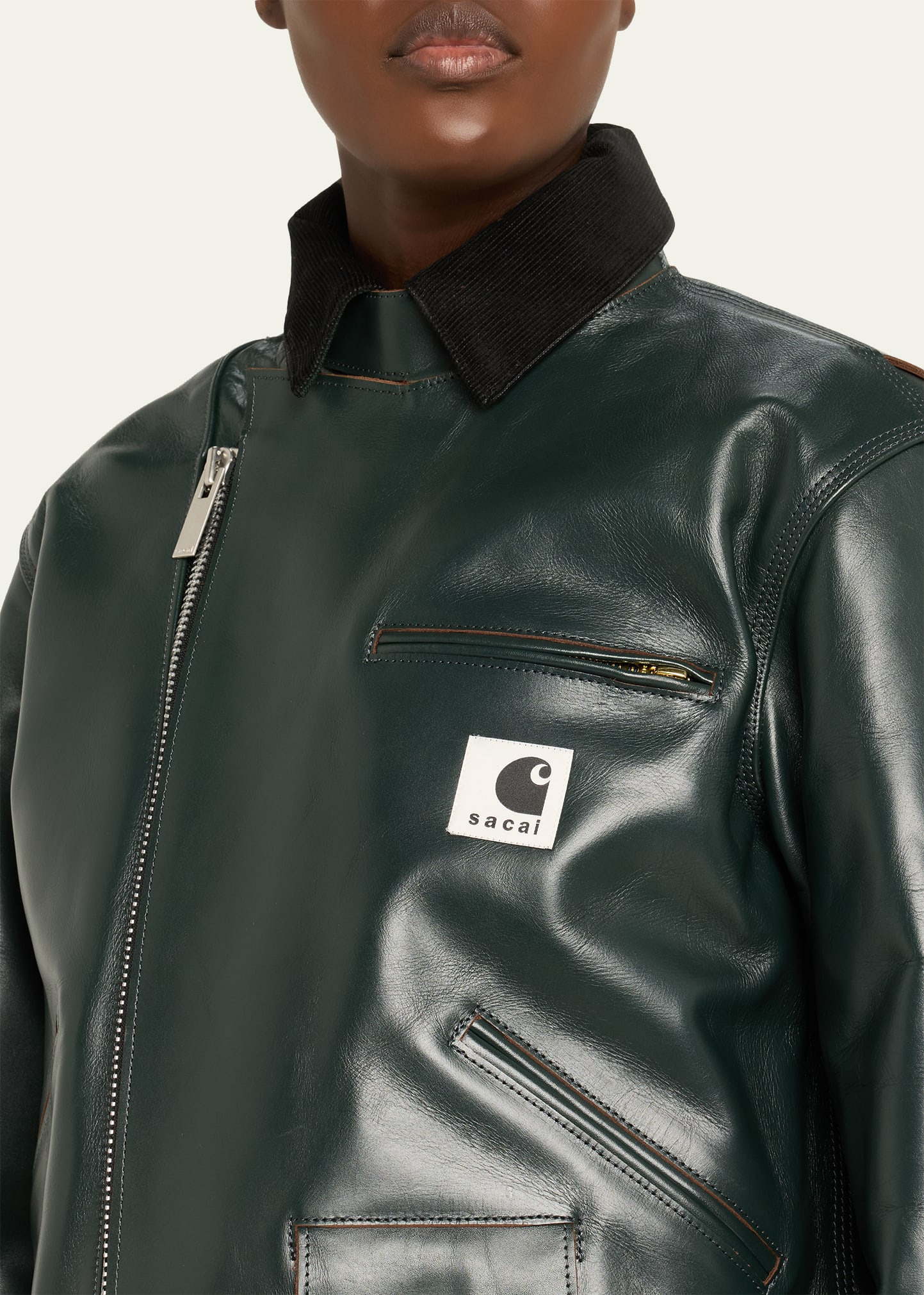 x Carhartt WIP Leather Utility Jacket - 5