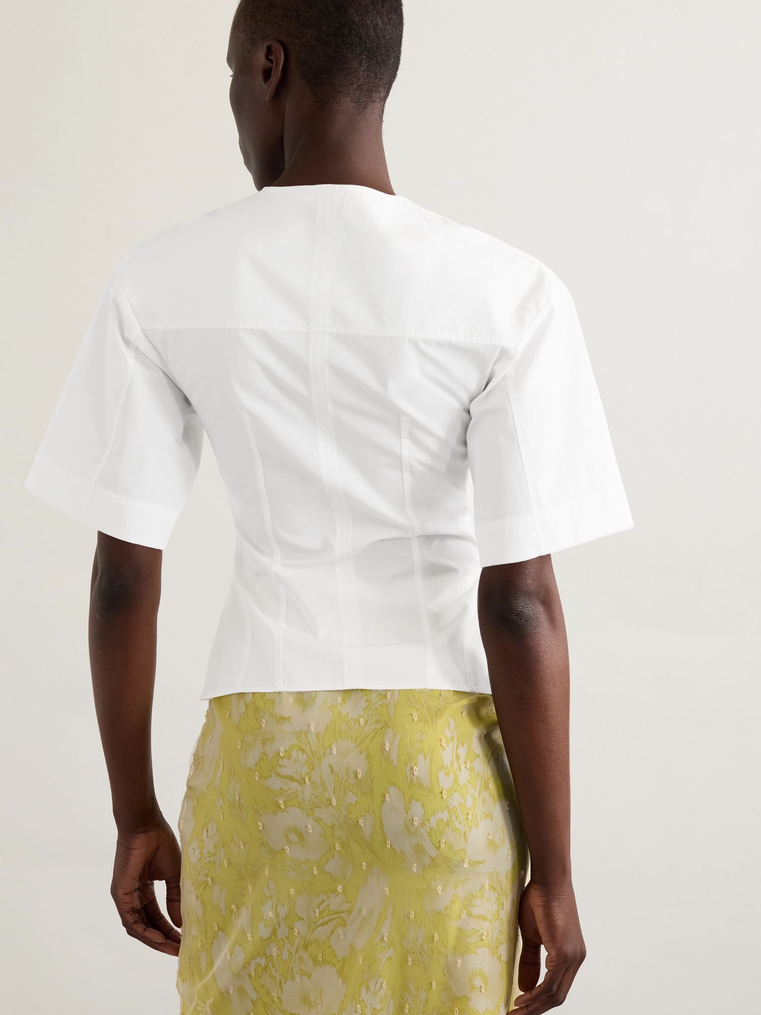 Cotton-poplin shirt White - 3