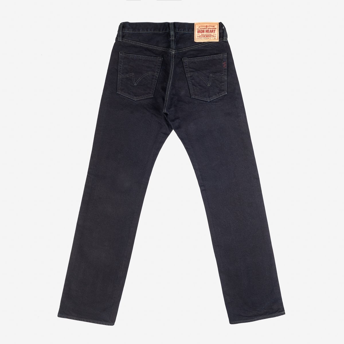 IH-634S-142od 14oz Selvedge Denim Straight Cut Jeans - Indigo Overdyed Black - 5