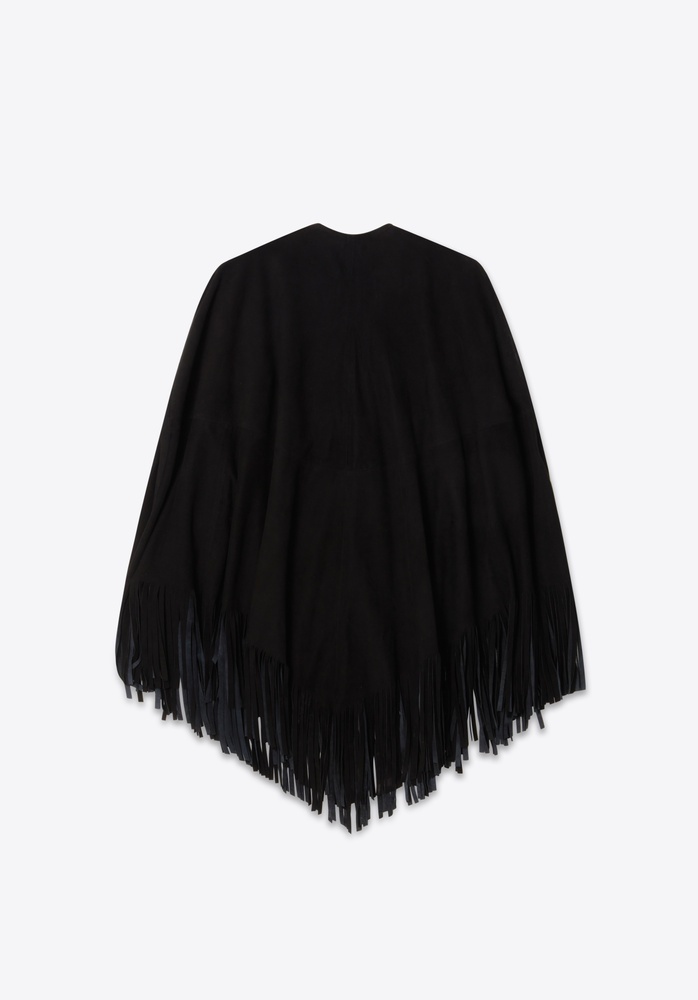 LEATHER PONCHO 67 BLACK - 4