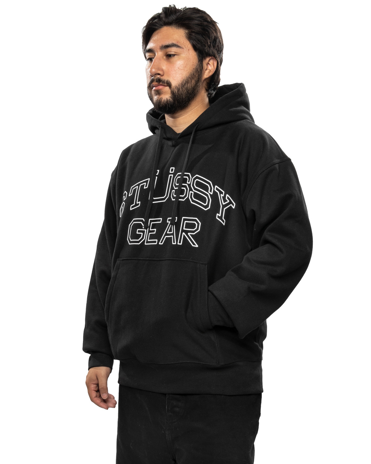 Stüssy Gear Hoodie Black | likelihood | REVERSIBLE