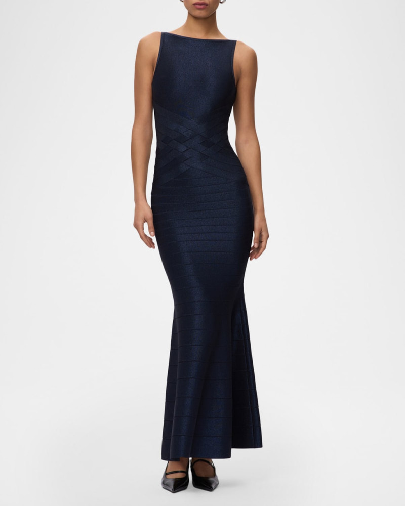 HERVE LEGER The Lurex Dion Mermaid Dress outlook